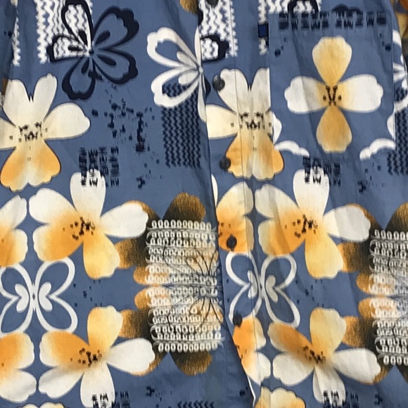 Pineapple Connection MES Sz S 100% Cotton Short Sleeve Button Down Shirt - Picture 6 of 10